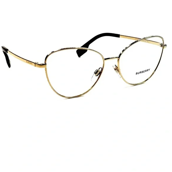 Burberry B 1341 1017 Gold Eyeglasses Cat eye Frames Size  55mm - Picture 3 of 5